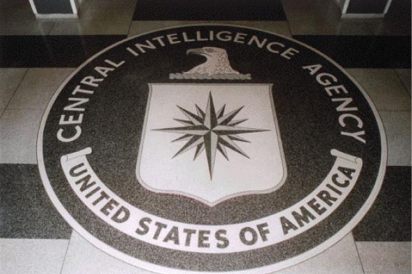 CIA floor seal, Public Domain via Wikimedia Commons