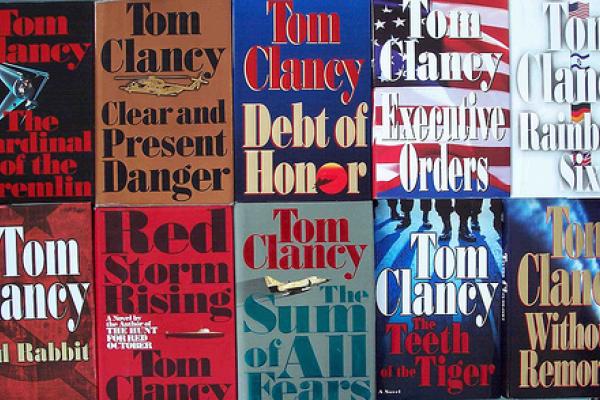 Tom Clancy novels, cdrummbks / Flickr.com