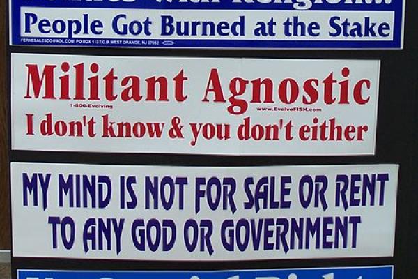 Atheist bumper stickers via Wiki Commons http://bit.ly/xFqYIO 