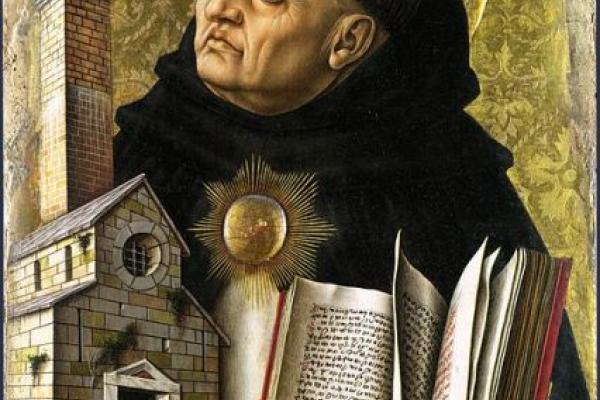 A 15th-century painting of St. Thomas Aquinas. Image via RNS.