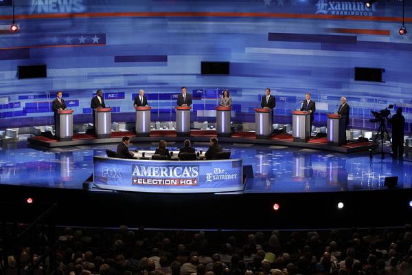 Republican presidential candidates' debate in Iowa last month