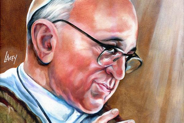 Painting of Pope Francis by faithmouse / Flickr.com 