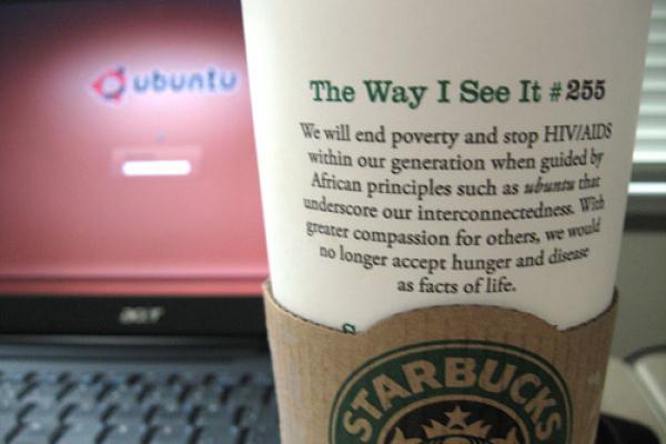 Starbucks cup, by EgoAnt / Flickr.com