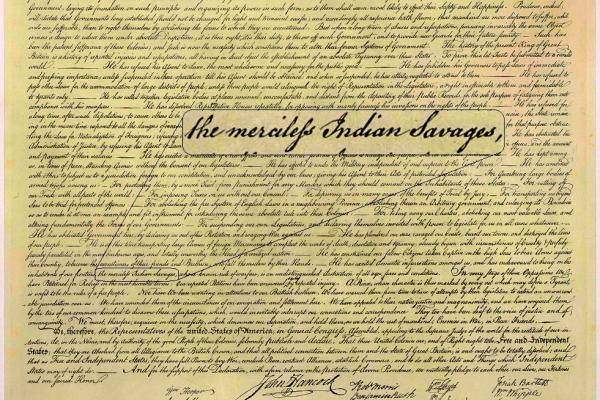 Declaration of Independence. Image via Mark Charles.