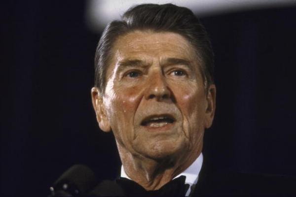 President Reagan at the 1985 Conservative Political Action Conf. Getty Images. 