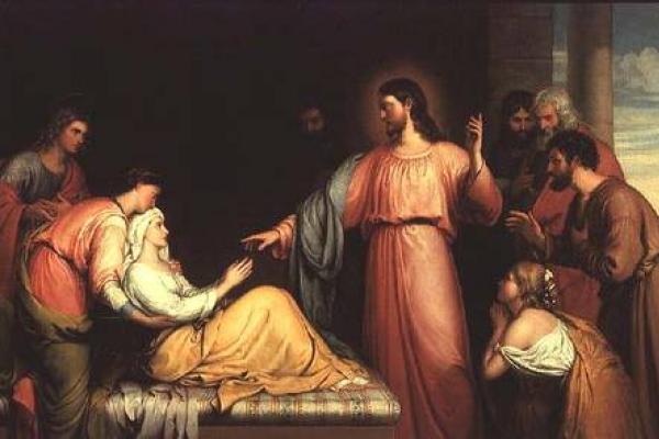 "Jesus Healing the Mother of Simon-Peter." Via Wiki Commons http://bit.ly/zTeWKC