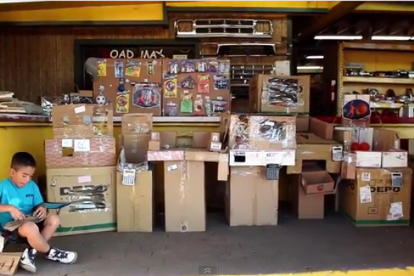 Caine's Arcade in his dad's auto parts store