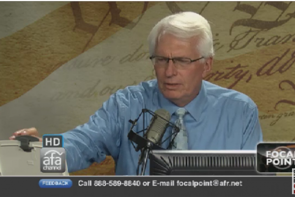 Screenshot of Bryan Fischer's webcast