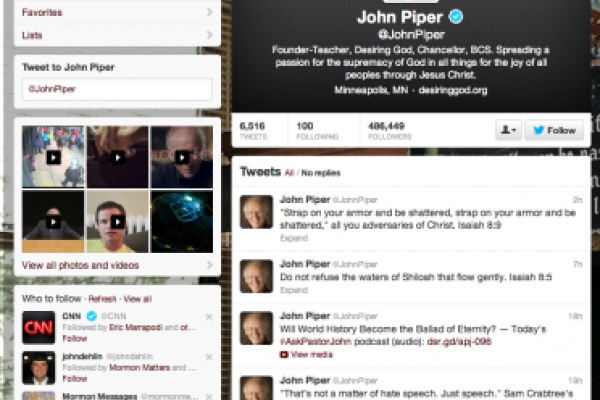 John Piper's Twitter page