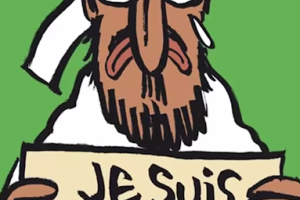 Screenshot of Charlie Hebdo cover illustration. Image via RNS.