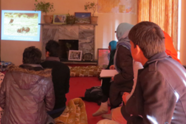 APVs learn about world hunger. Photo by Abdulhai Safarali
