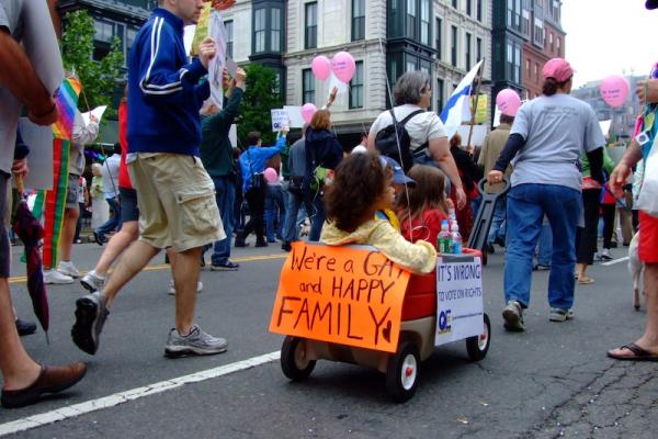 Gay and happy family. Image via Wiki Commons http://bit.ly/v9yizi