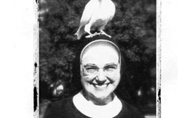 Sister Annunziata, in a favorite photo from her days in Rome. 