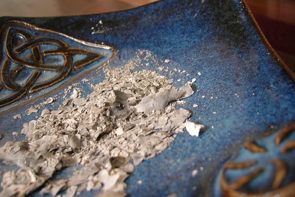 Ash Wednesday ashes. Image via Wylio, http://bit.ly/zWZxhw.