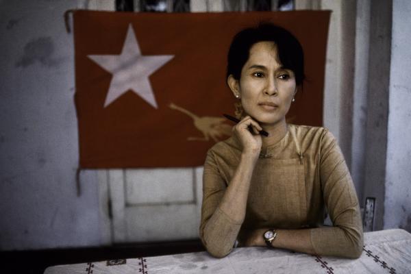 Nobel laureate and Burmese opposition leader, Ang San Suu Kyi. 