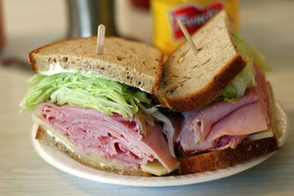 Ham sandwich. Image by Marshall Astor via Wylio, http://bit.ly/zjSmtb.