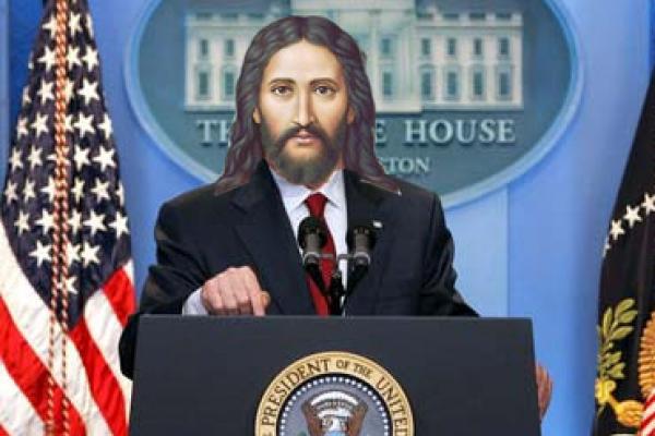 "Jesus as President." Image via Christian Piatt/Patheos.