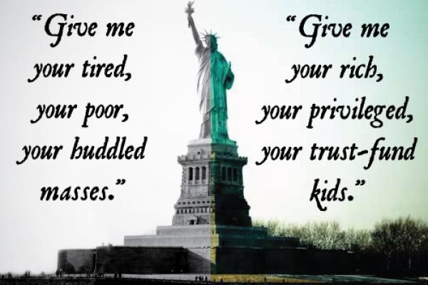 Statue of Liberty illustration, Sandi Villarreal / Sojourners