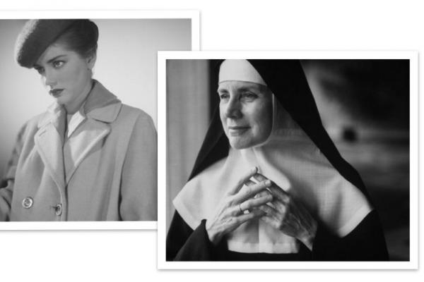 Mother Dolores Hart, as Hollywood starlet and after. Photos by Getty Images.
