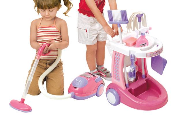 My Cleaning Trolley. Labeled "Girls Only" on the box. 