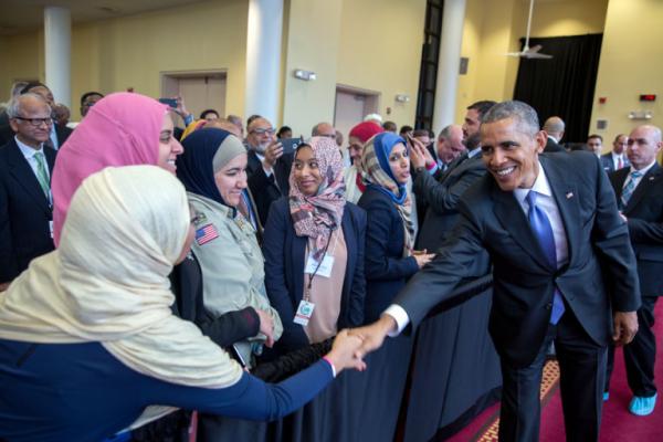 President Obama visits the Islamic Society of Baltimore mosque