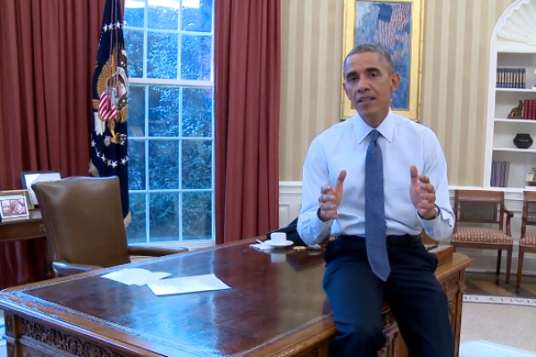 Screen capture via The White House Facebook page.