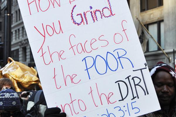 Protest sign from an Occupy march in New York City on Oct. 30. Image via Wylio.