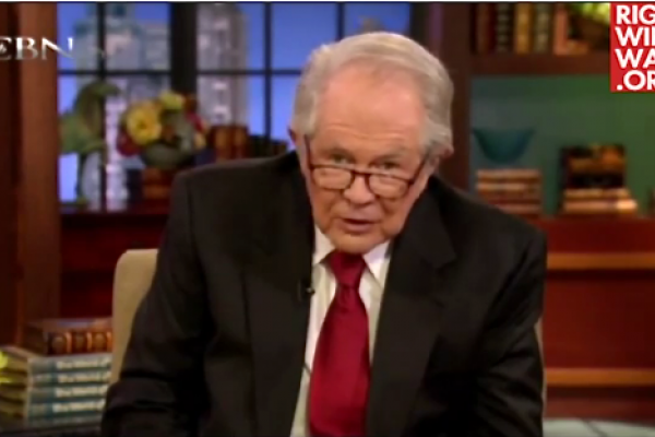 Pat Robertson. Screen capture from 1/4/12 700 Club broadcast. 