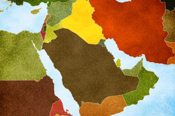 Map of the Middle East. Photo courtesy RNS/shutterstock.com.