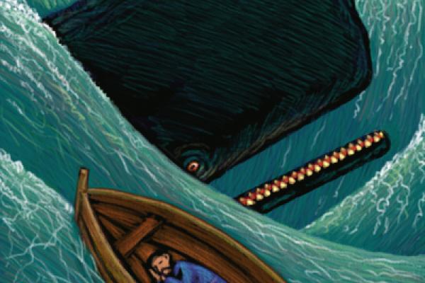 Artistic rendering of Jonah and the whale. Image courtesy Ron and Joe/shuttersto