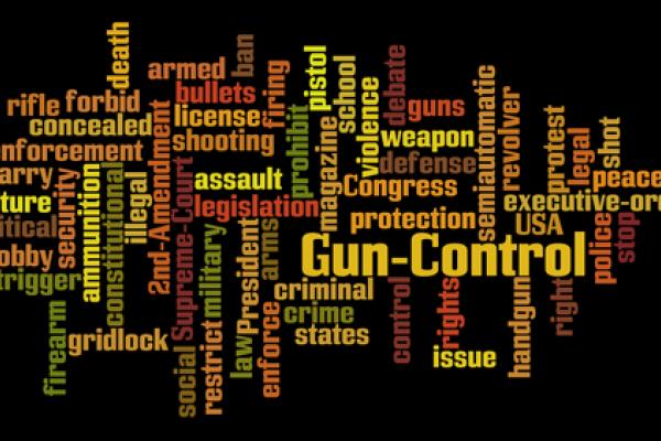 Gun control word cloud, Rob Wilson / Shutterstock.com