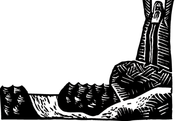 Illustration of Moses parting the Red Sea, Ron and Joe / Shutterstock.com