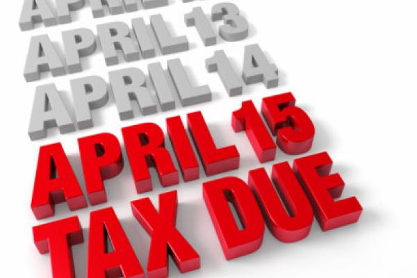 Taxes are due April 15. Courtesy Shutterstock