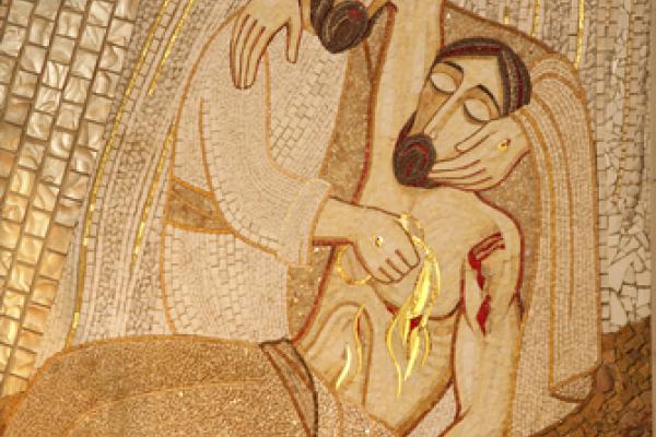 Mosaic of the Good Samaritan, Renata Sedmakova / Shutterstock.com