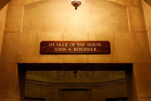 Sign above John Boehner's Capitol office, Katherine Welles / Shutterstock.com