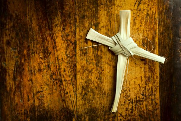 A cross of palm fronds. Image courtesy Ricardo Reitmeyer/shutterstock.com