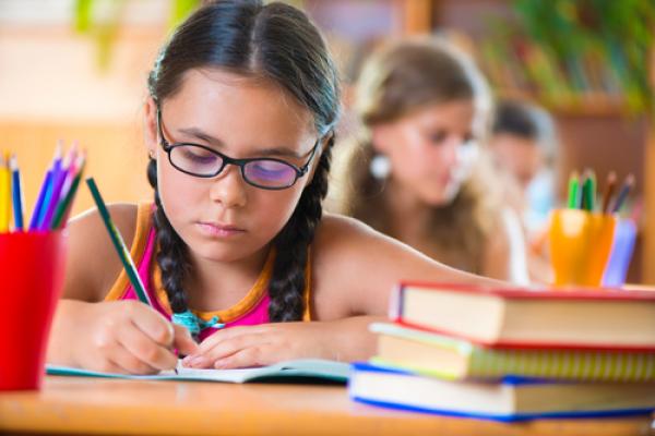 A girl studies in school. Image courtesy Olesya Feketa/shutterstock.com