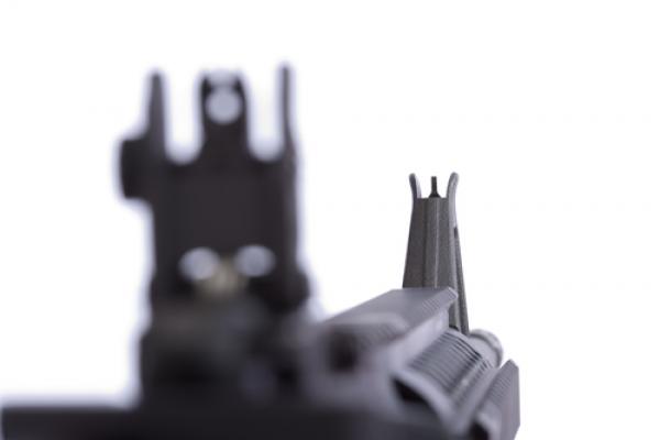 AR-15 front combat site, Artifexx / Shutterstock.com