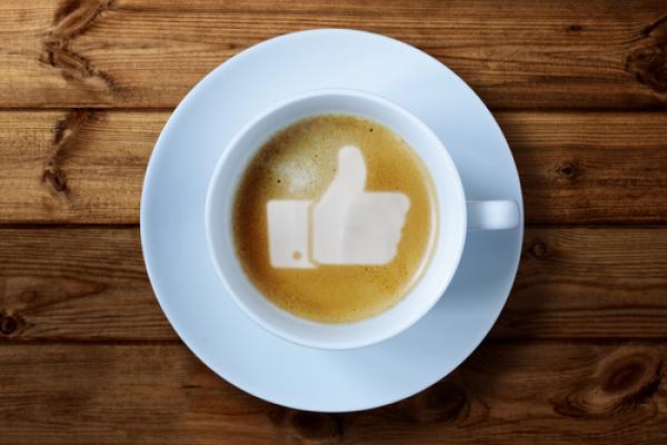 Facebook like in a coffee cup, Brian A Jackson / Shutterstock.com