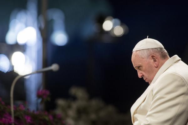 Pope Francis in Rome on April 18, giulio napolitano / Shutterstock.com
