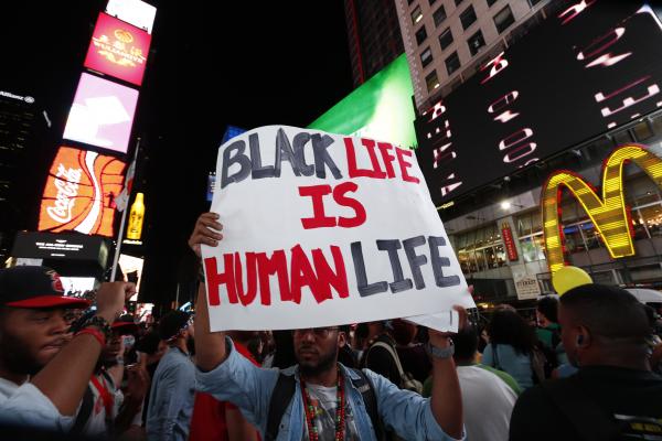 Demonstration in New York on Aug. 14. a katz / Shutterstock.com