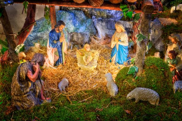A typical Christmas manger scene. Image courtesy nomadCro/shutterstock.com