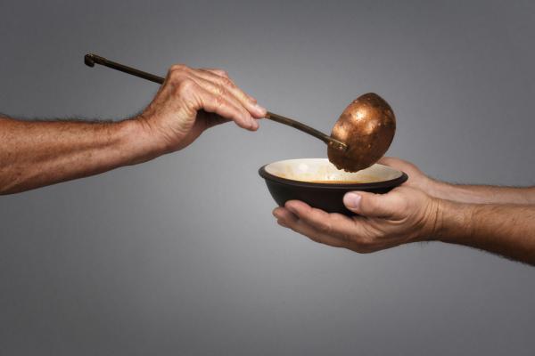 Giving food photo, James Steidl/Shutterstock.com
