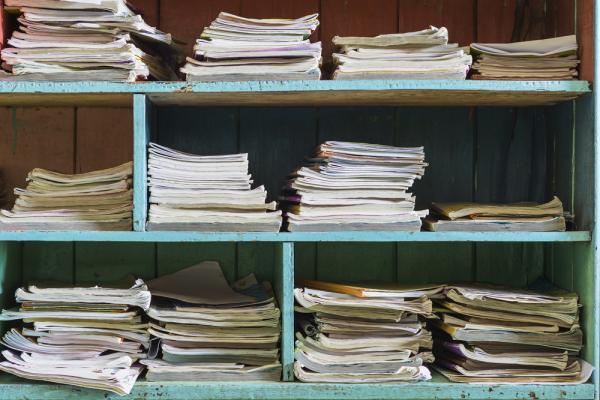 Textbooks in storage. Image via Kw_thailand/shutterstock.com