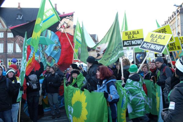Marchers at the UN Climate Change Conference in Copenhagen, Dec. 2009. Image cou