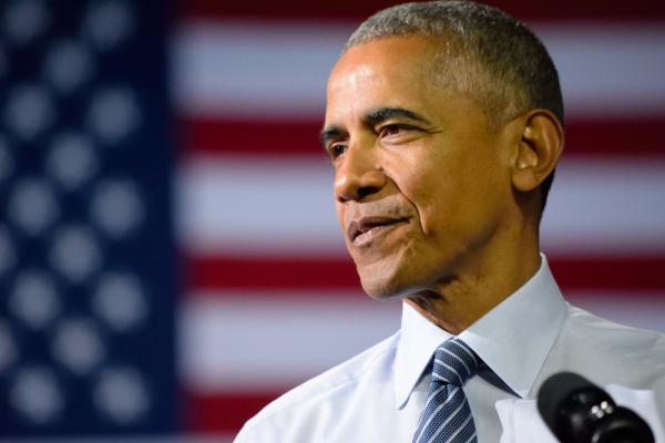 President Barack Obama delivers a speech at a Clinton campaign rally in Charlotte, N.C., on July 5.