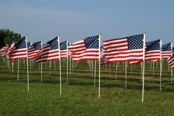 American flags commemorating 9/11, Vladimir Korostyshevskiy, Shutterstock.com