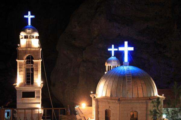 Crosses on a monastary in Maalula, near Damascus. Photo courtesy Valery Shanin/s