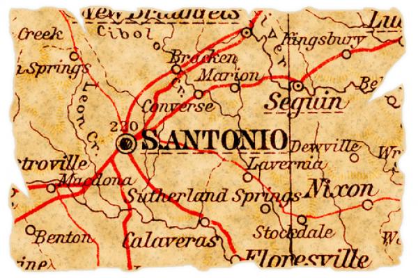 Map of San Antonio. Image courtesy Pontus Edenberg/shutterstock.com.