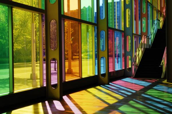 Modern stained glass, Chris Howey/ Shutterstock.com